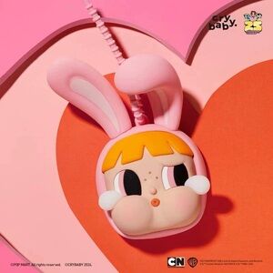 POP MART x CRYBABY x Powerpuff Girls Series- PINK Mirror Pendant （Bunny Blossom)